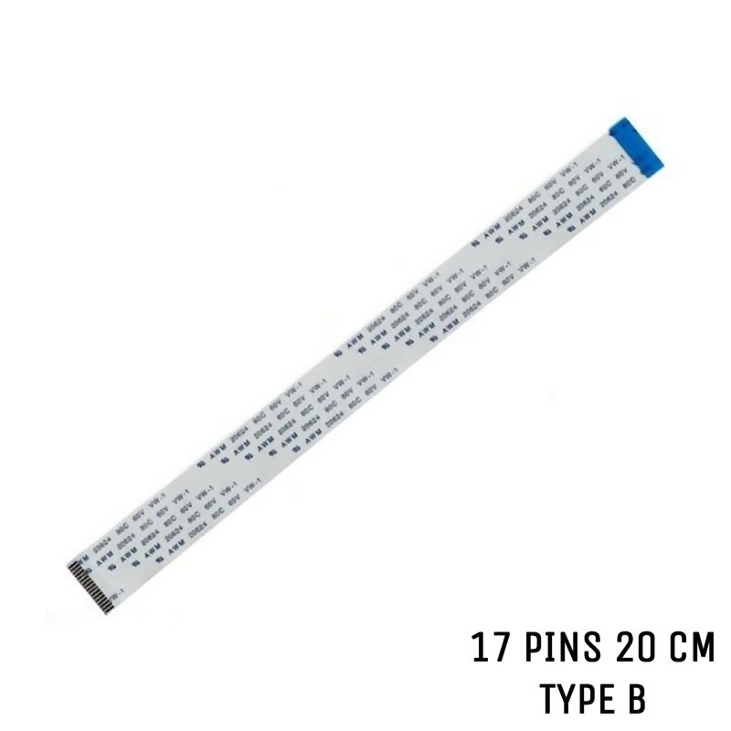 Nappe ZIF AWM 20624 80C 60V VW-1 17 pins 20 cm Type B