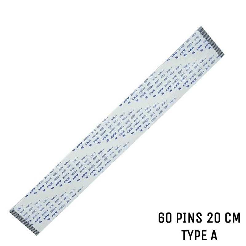 Nappe ZIF AWM 20624 80C VW-1 60 pins 20 cm Type A