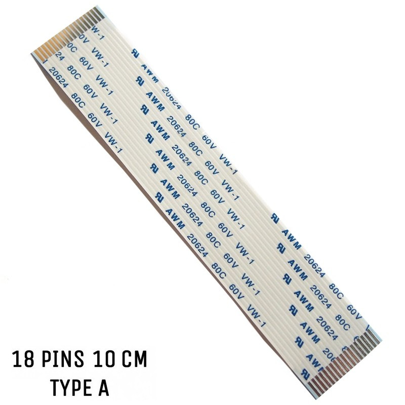 Nappe ZIF AWM 20624 80C 60V VW-1 18 pins 10 cm Type A