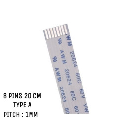 Nappe ZIF AWM 20624 80C 60V VW-1 8 pins 20 cm Type A Pitch 1 mm