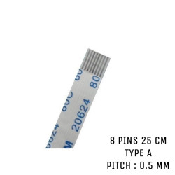 Nappe ZIF 8 pins 25 cm