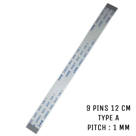 Nappe ZIF 9 pins 12 cm Type A Nappe ZIF 9 pins 12 cm Type A