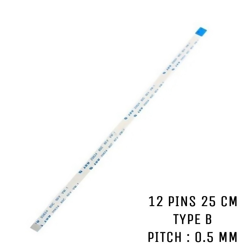Nappe ZIF 12 pins 25 cm Type B Nappe ZIF 12 pins 25 cm Type B