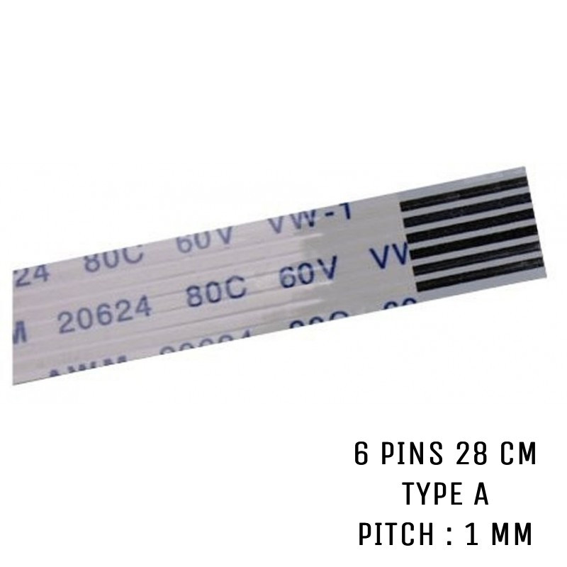 Nappe ZIF 6 pins 28 cm
