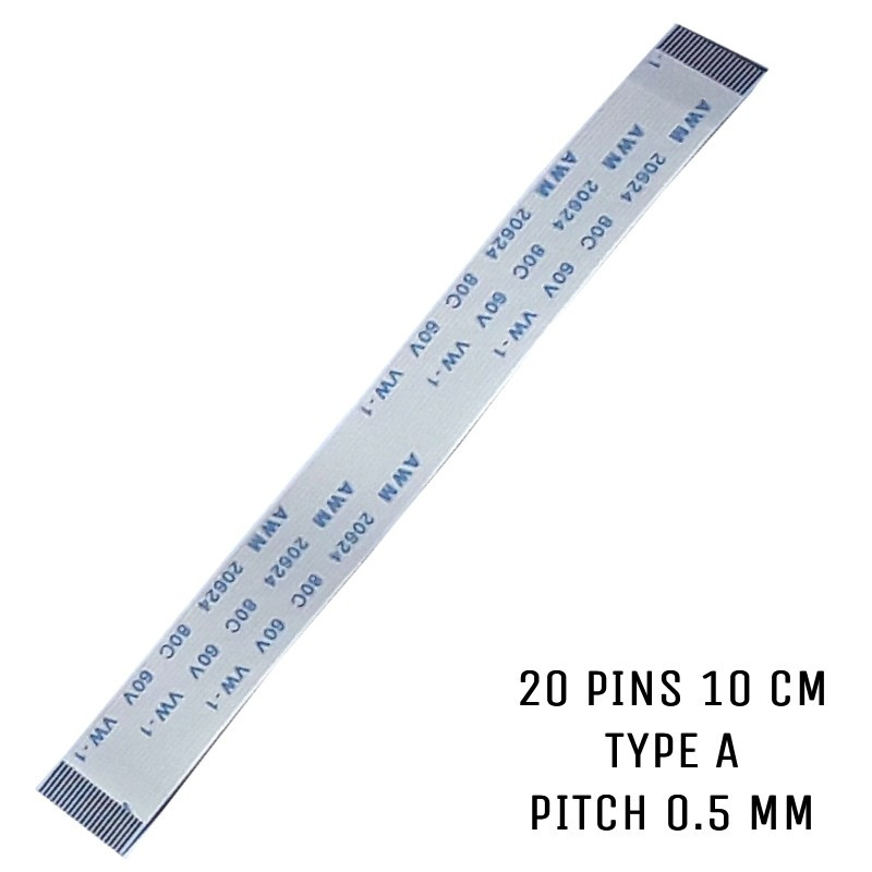 Nappe ZIF 20 pins 10 cm Type A Nappe ZIF 20 pins 10 cm Type A