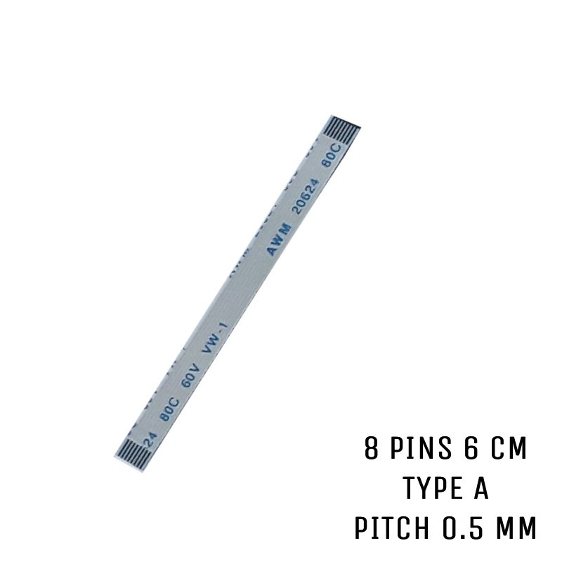 Nappe ZIF 8 pins 6 cm Type A Nappe ZIF 8 pins 6 cm Type A