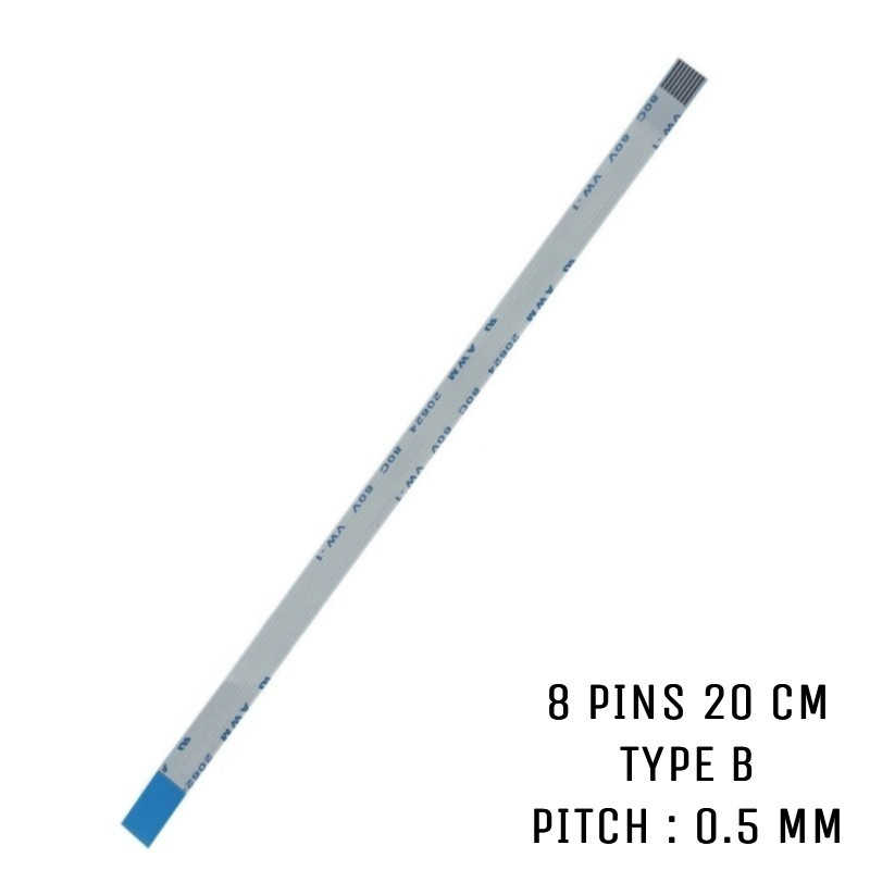 Nappe ZIF 8 pins 20 cm Type B Nappe ZIF 8 pins 20 cm Type B