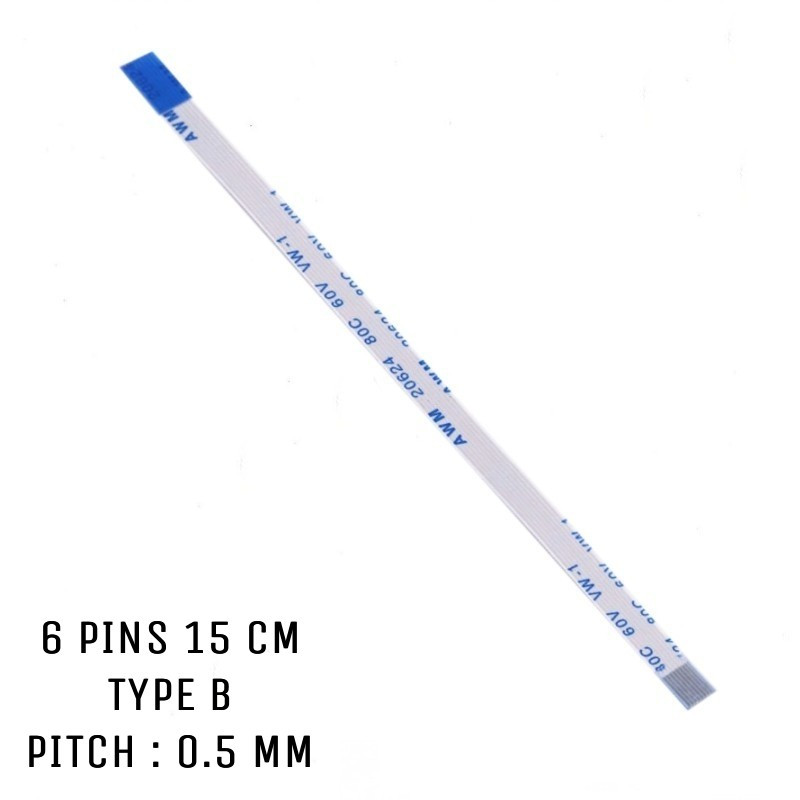 Nappe ZIF 6 pins 15 cm Type B Nappe ZIF 6 pins 15 cm Type B
