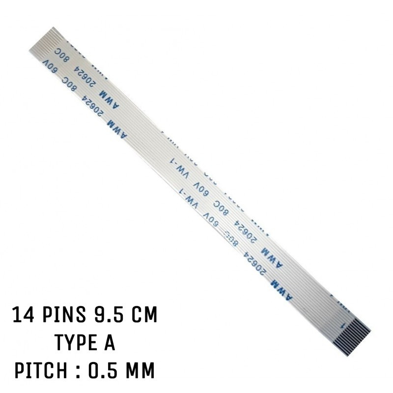 Nappe ZIF 14 pins 9,5 cm Type A Nappe ZIF 14 pins 9,5 cm Type A