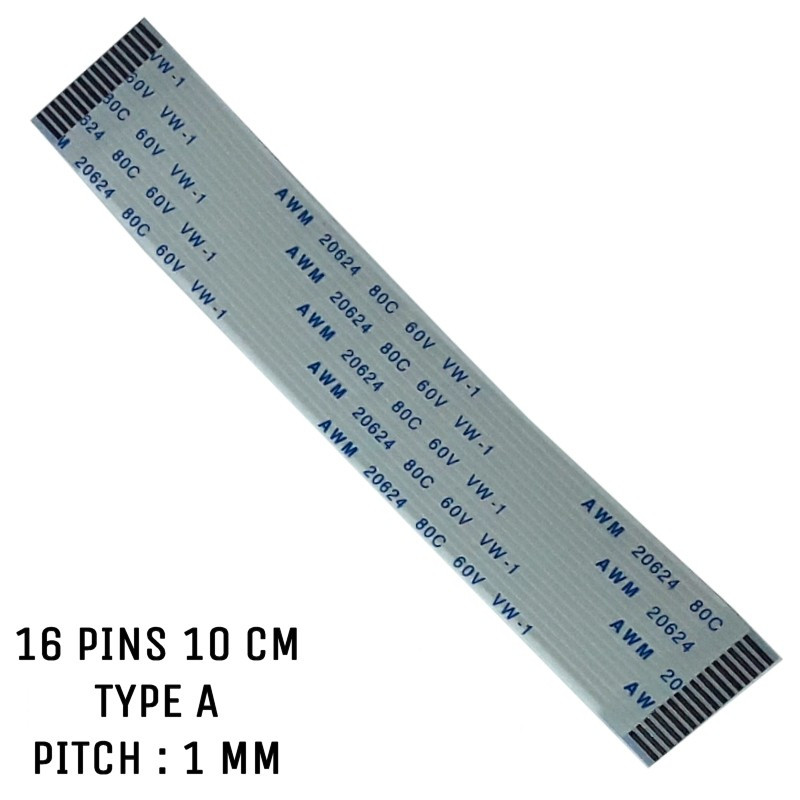 Nappe ZIF 16 pins 10 cm Type A Nappe ZIF 16 pins 10 cm Type A