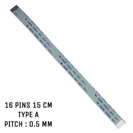 Nappe ZIF 16 pins 15 cm Type A Nappe ZIF 16 pins 15 cm Type A