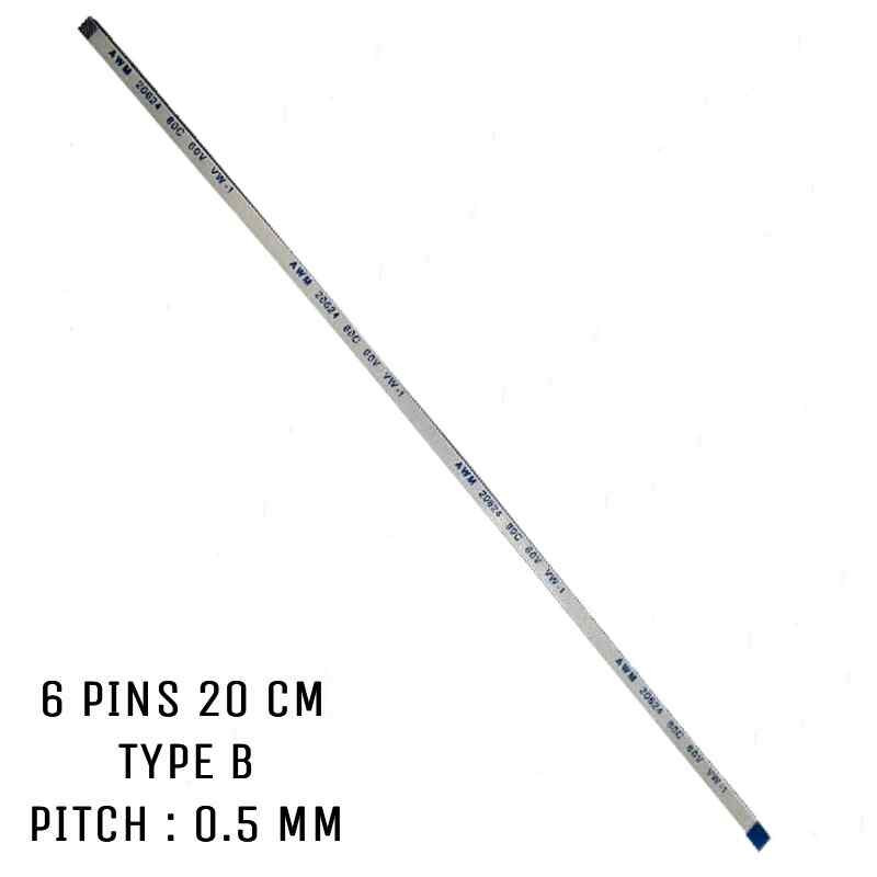 Nappe ZIF 6 pins 20 cm Type B Nappe ZIF 6 pins 20 cm Type B