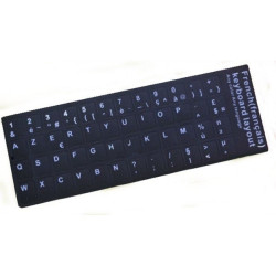 Sticker Autocollant Azerty Touches de Clavier d'Ordinateur Portable